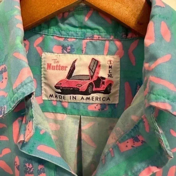 Chubbies The Nutter Pullover Shirt Men Small Surfer Hawaiian Blue Quarter Button - Picture 2 of 10